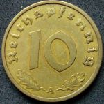 Монета Германия 10 рейхспфеннигов 1937 A