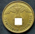 Монета Германия 10 рейхспфеннигов 1938 A