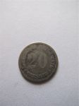 Монета Германия  20 пфеннигов 1875 D серебро