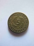 Монета Германия 5 рентенпфеннигов 1924 A