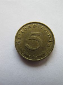 Германия 5 рейхспфеннигов 1937 A
