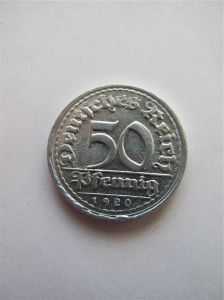  Германия 50 пфеннигов 1920 D