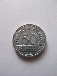  Германия 50 пфеннигов 1921 A