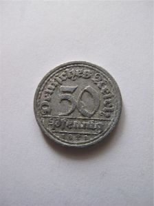  Германия 50 пфеннигов 1921 J