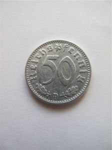 Германия 50 рейхспфеннигов 1935 D