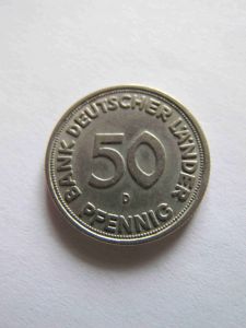 ФРГ 50 пфеннигов 1949 D