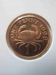 Монета Гернси 1 пенни 1998 unc