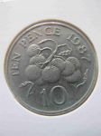 Монета Гернси 10 пенсов 1987