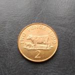 Монета Гернси 2 пенса 1999 unc