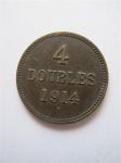 Монета Гернси 4 дубля 1914