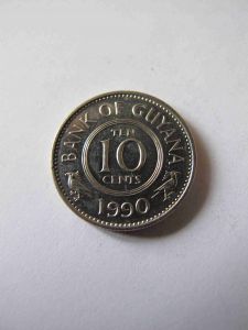 Гайана 10 центов 1990
