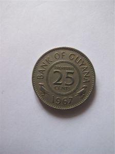 Гайана 25 центов 1967