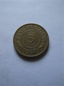 Гайана 5 центов 1987