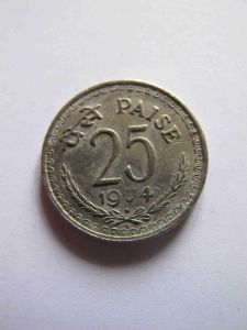 Индия 25 пайс 1974 B