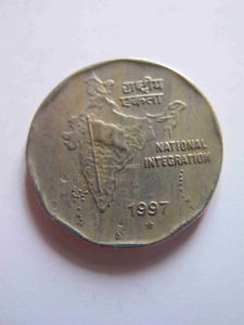 Индия 2 рупии 1997 H