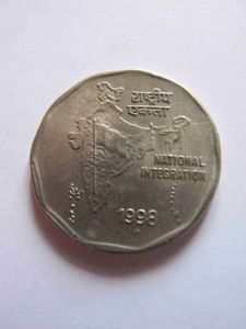 Индия 2 рупии 1998 B