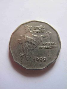 Индия 2 рупии 1999 N