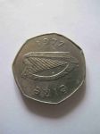 Монета Ирландия 50 пенсов 1977