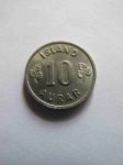 Монета Исландия 10 эйре 1965