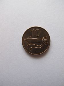 Монета Исландия 10 эйре 1981