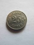 Монета Исландия 25 эйре 1966