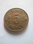 Монета Исландия 5 эйре 1965