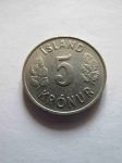 Монета Исландия 5 крон 1974