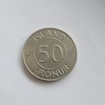 Монета Исландия 50 крон 1968