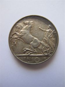 Италия 10 лир 1927