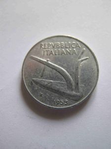 Италия 10 лир 1953 xf