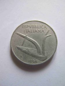 Италия 10 лир 1954