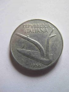 Италия 10 лир 1956