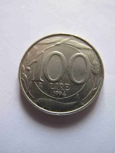 Монета Италия 100 лир 1994
