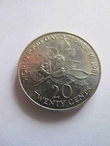 Ямайка 20 центов 1981