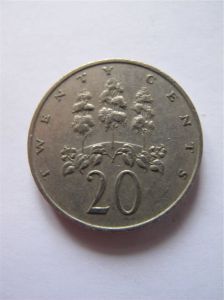 Ямайка 20 центов 1986