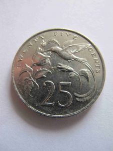 Ямайка 25 центов 1989