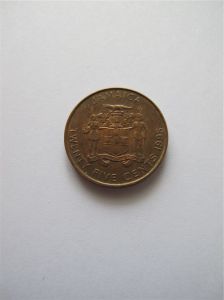 Ямайка 25 центов 1995