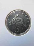 Монета Ямайка 5 центов 1991