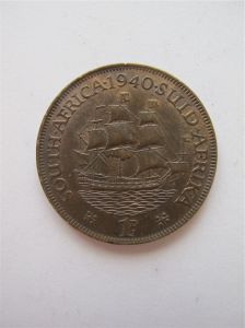 Монета Южная Африка  1 пенни 1940 UNC