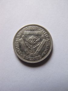 Южная Африка 3 пенса 1929 серебро