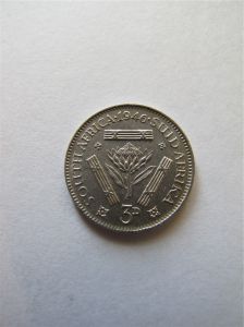 Южная Африка 3 пенса 1946 серебро