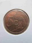 Монета Южная Африка 5 центов 2009 ЮАР