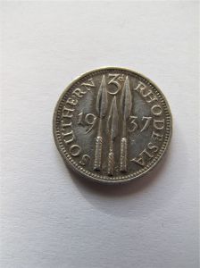 Южная Родезия 3 пенса 1937 серебро