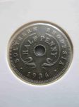 Монета Южная Родезия 1/2 пенни 1936 редкая!