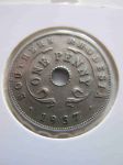 Монета Южная Родезия 1 пенни 1937