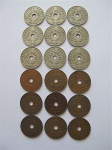 Южная Родезия 1 пенни Полный комплект из 18 монет