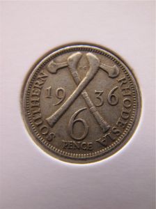 Южная Родезия 6 пенсов 1936