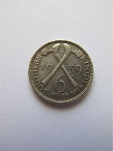 Южная Родезия 6 пенсов 1939