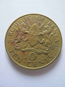 Кения 10 центов 1987