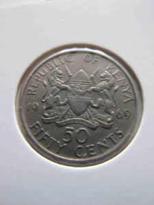 Кения 50 центов 1969